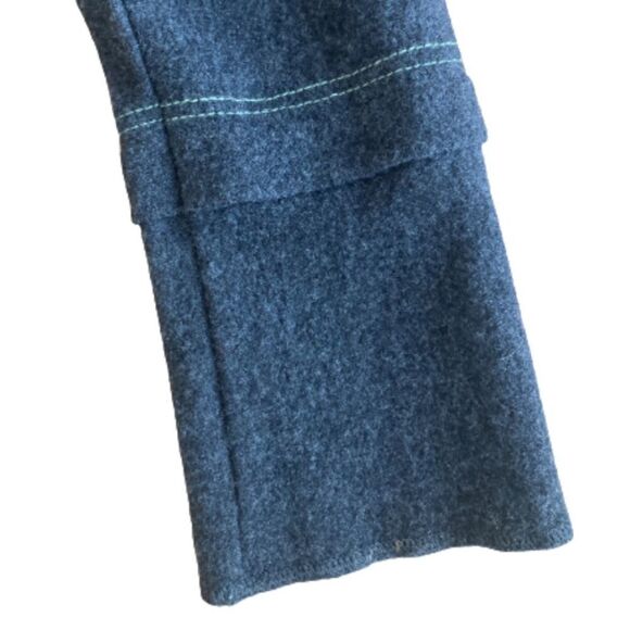 Little Journeys Chicago merino wool longsleeve snap button jacket gray Medium - Picture 4 of 11